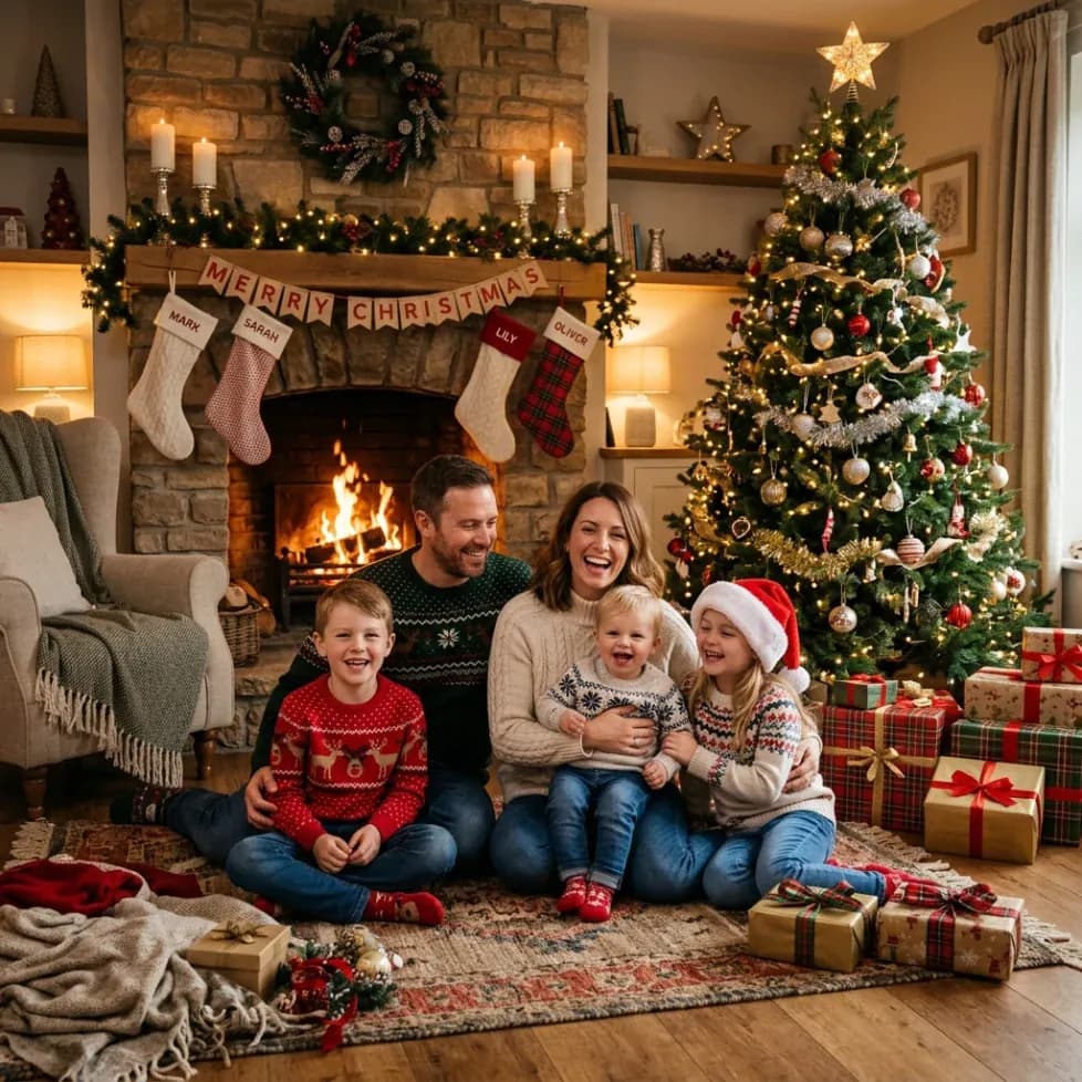 Family Christmas reference photo