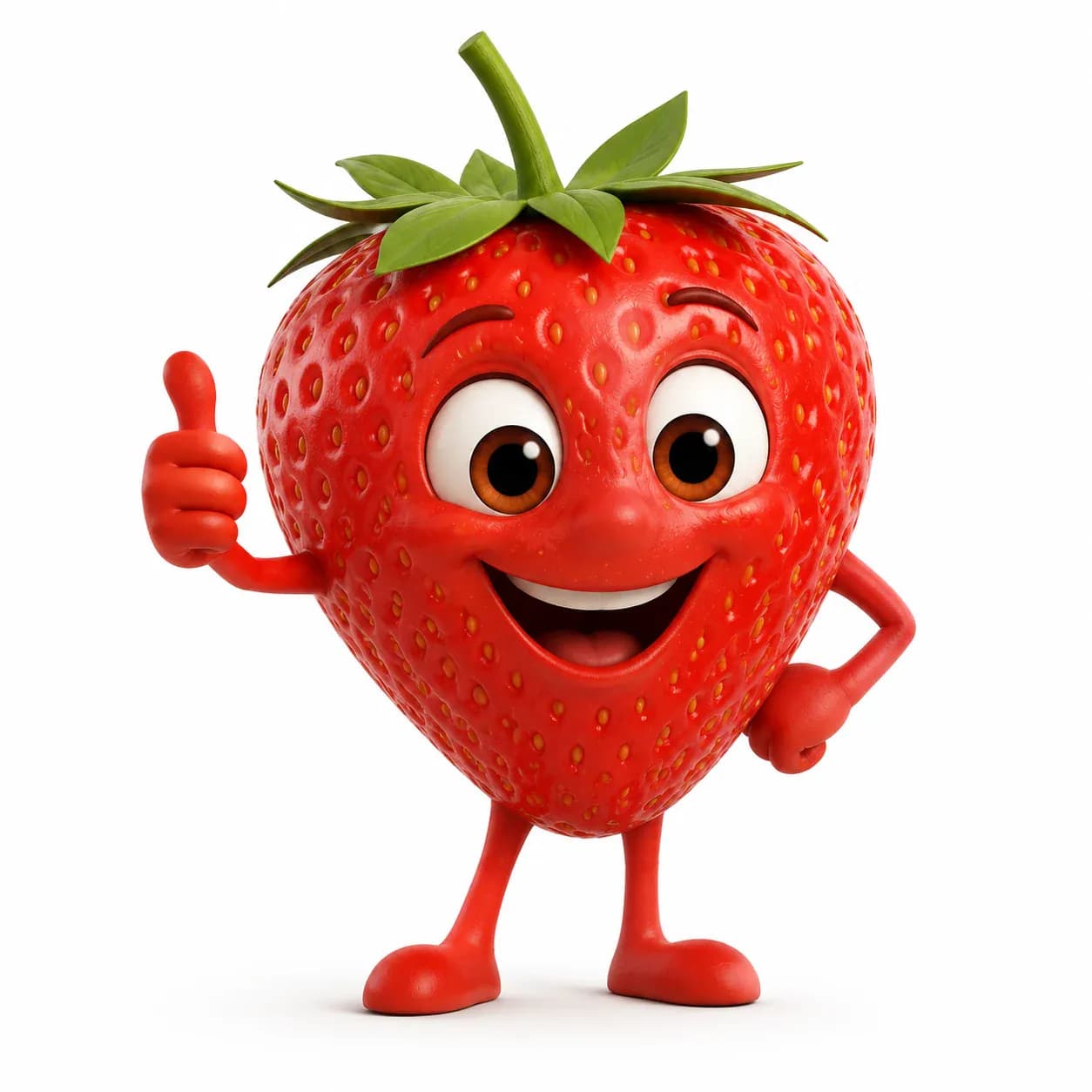 3D Pixar-Style Strawberry Character