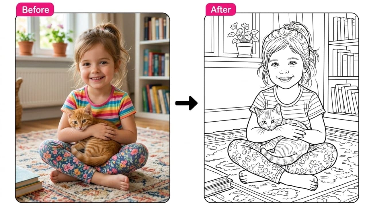 Child and Cat