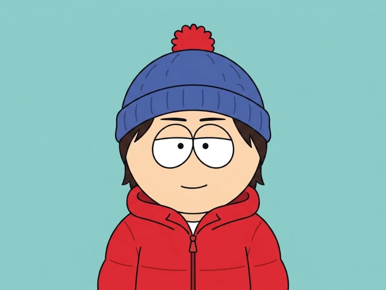Square South Park style character avatar for social media profiles